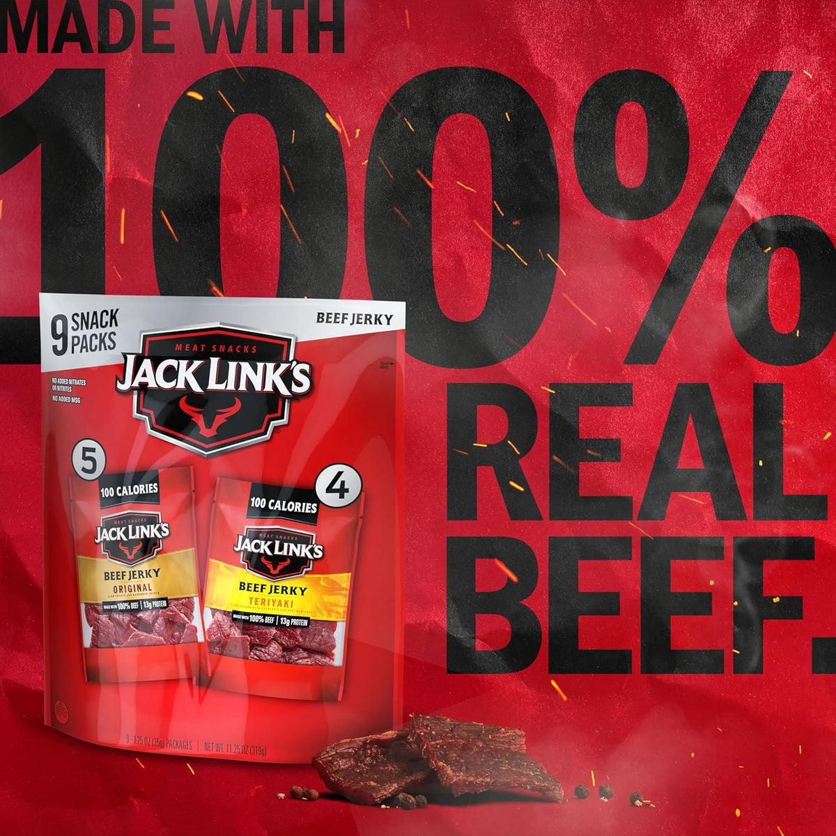 High protein beef jerky grab and go snacks