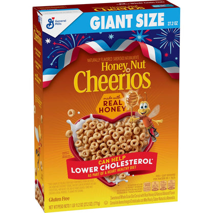 Gluten free Honey Nut Cheerios cereal front package