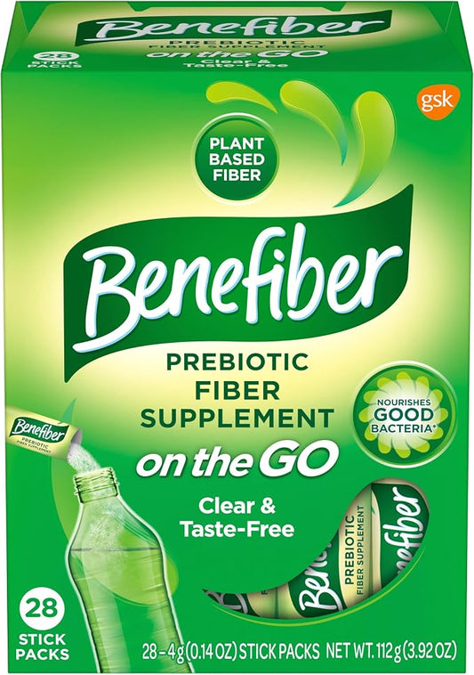 Benefiber Prebiotic Fiber Supplement Powder 28 stick packs
