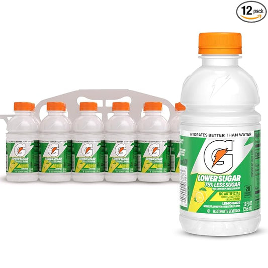 Gatorade Lower Sugar Lemonade sports drink 12 pack