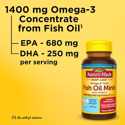 Nature Made lemon scent omega-3 softgels package