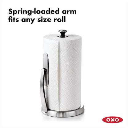 OXO countertop paper towel holder with spring arm