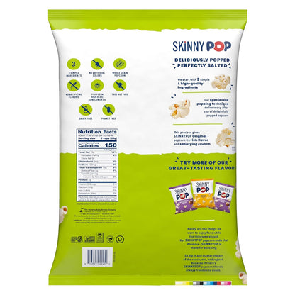 SkinnyPop vegan non-GMO popcorn snack bag