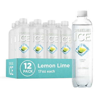 Lemon Lime zero sugar sparkling water bottles