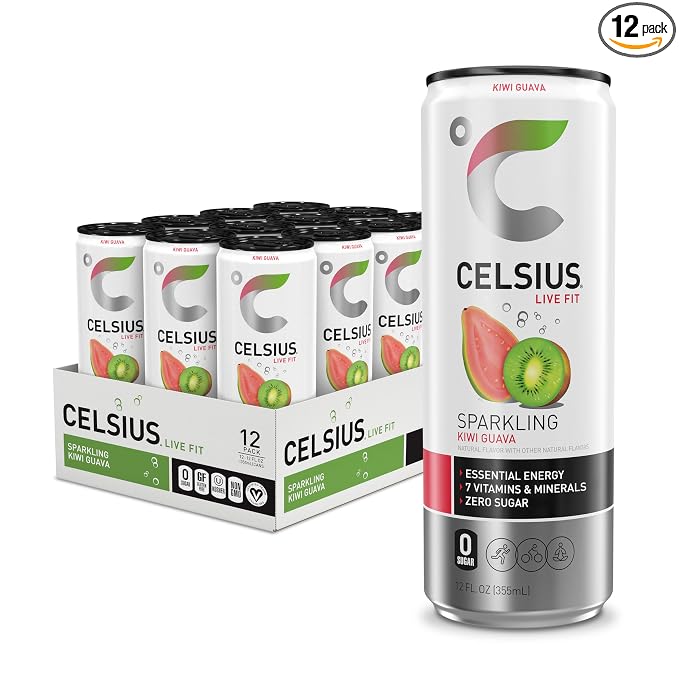 CELSIUS Sparkling Kiwi Guava sugar free energy drink 12 pack