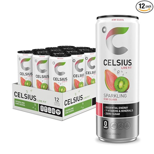 CELSIUS Sparkling Kiwi Guava sugar free energy drink 12 pack