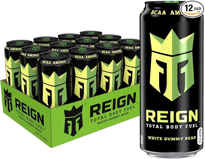 REIGN Total Body Fuel White Gummy Bear energy drink