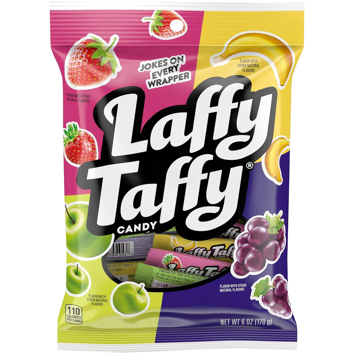 Individually wrapped Laffy Taffy fruity candy