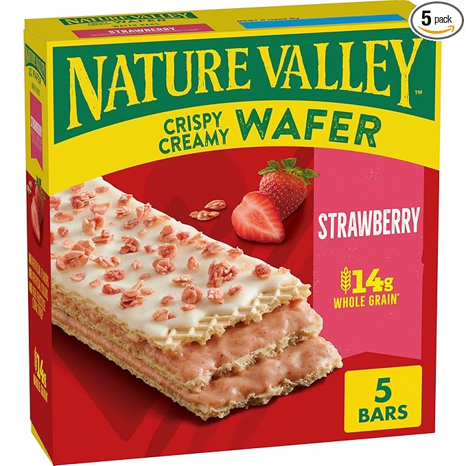 Nature Valley strawberry creamy wafer bars box