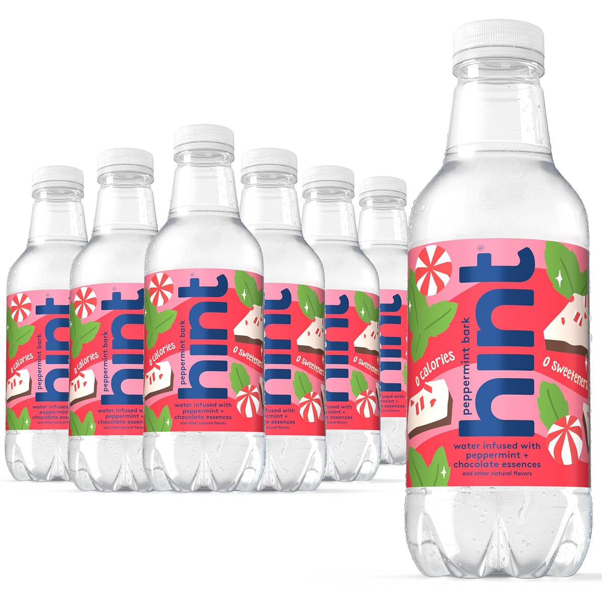 Hint flavored still water bottles Peppermint Bark