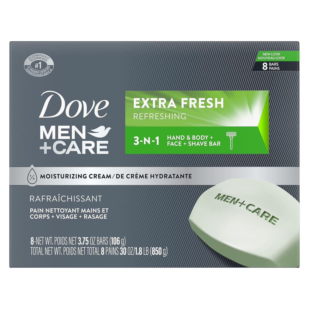 DOVE MEN + CARE body face and shaving cleanser bar