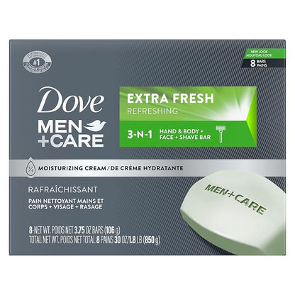 DOVE MEN + CARE 3 in 1 cleanser bar 3.75 oz