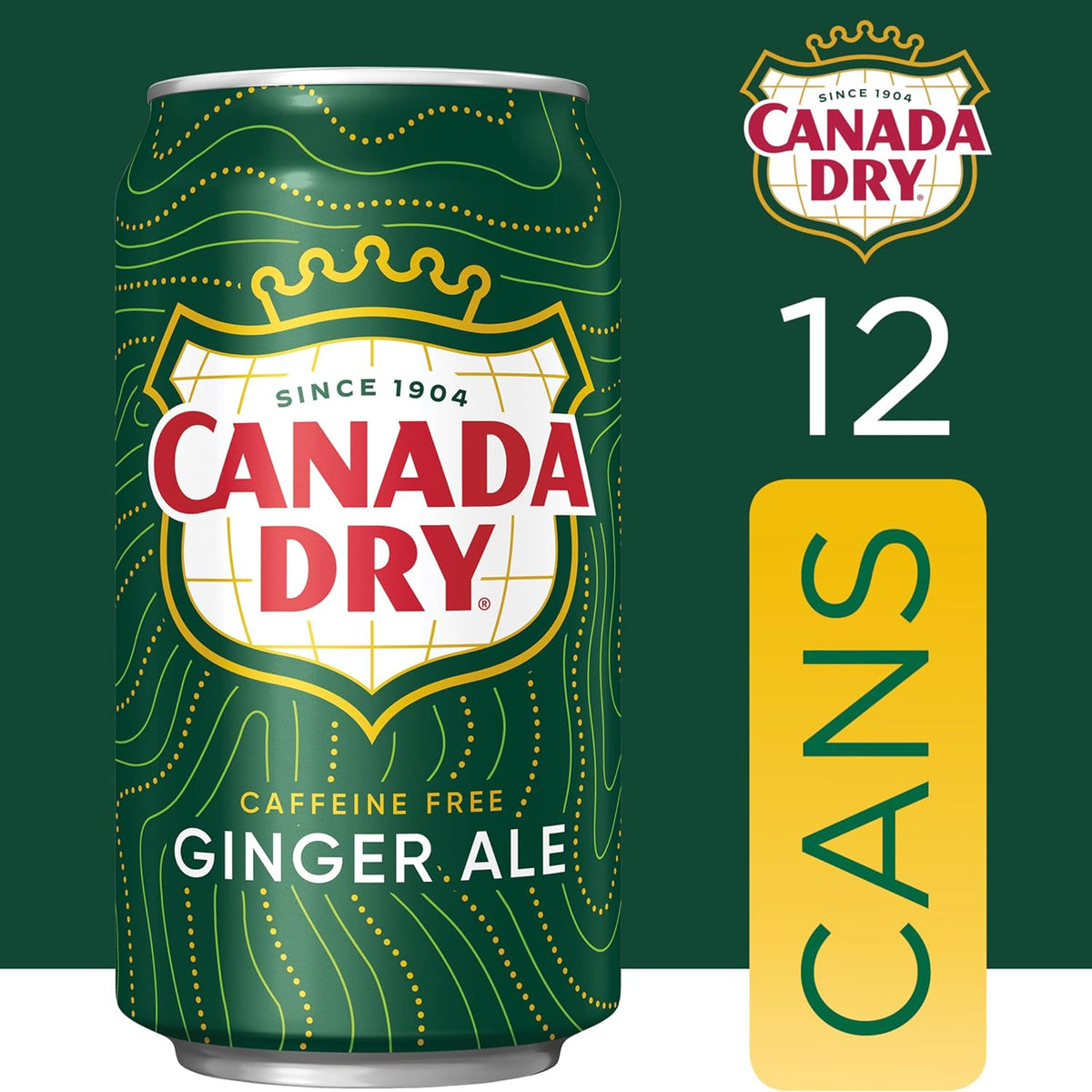 Caffeine-free Canada Dry Ginger Ale cans