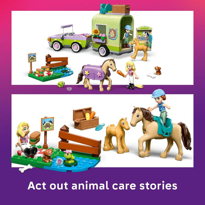 LEGO Friends 42695 horse trailer building toy for kids