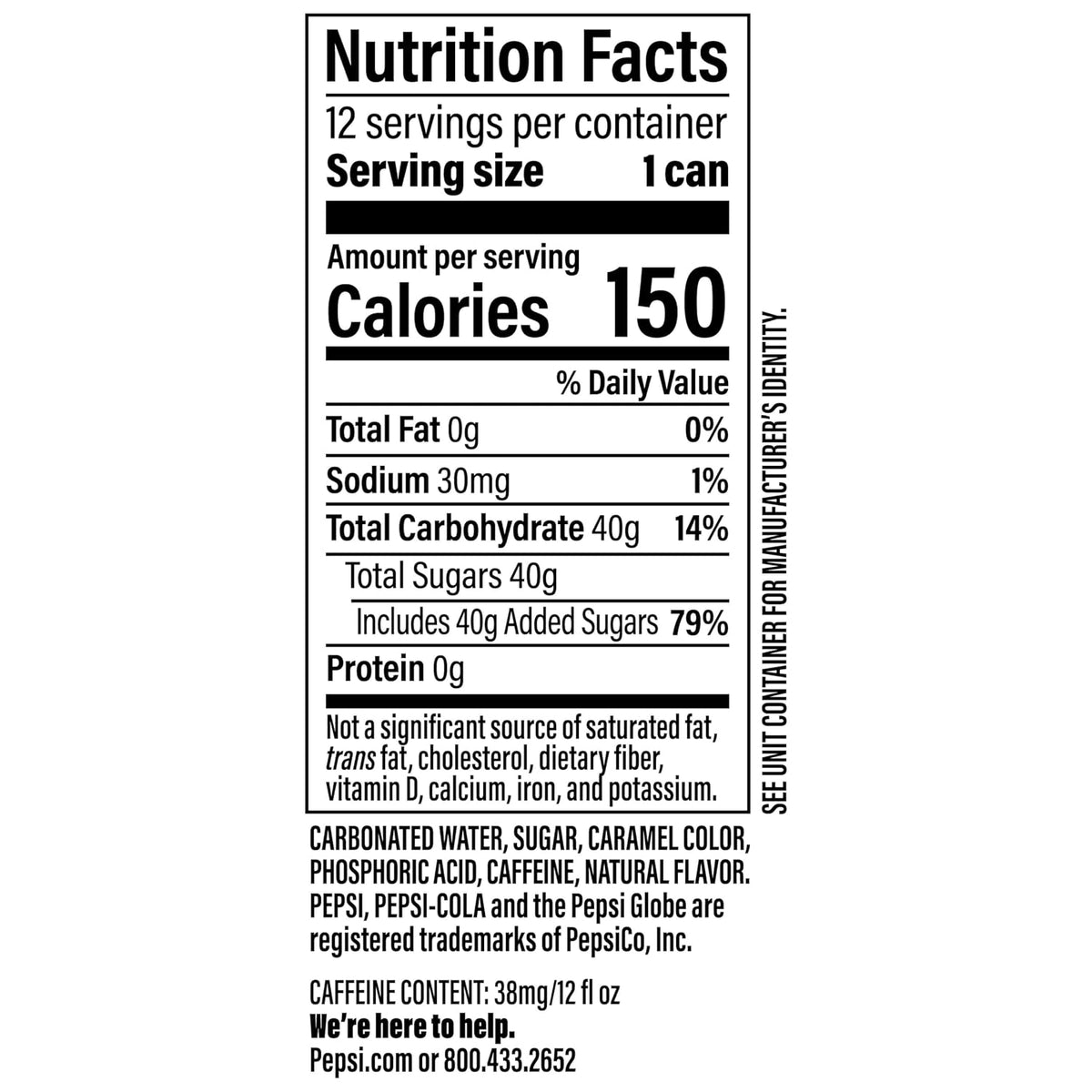Pepsi Real Sugar soda cans for parties and meals
