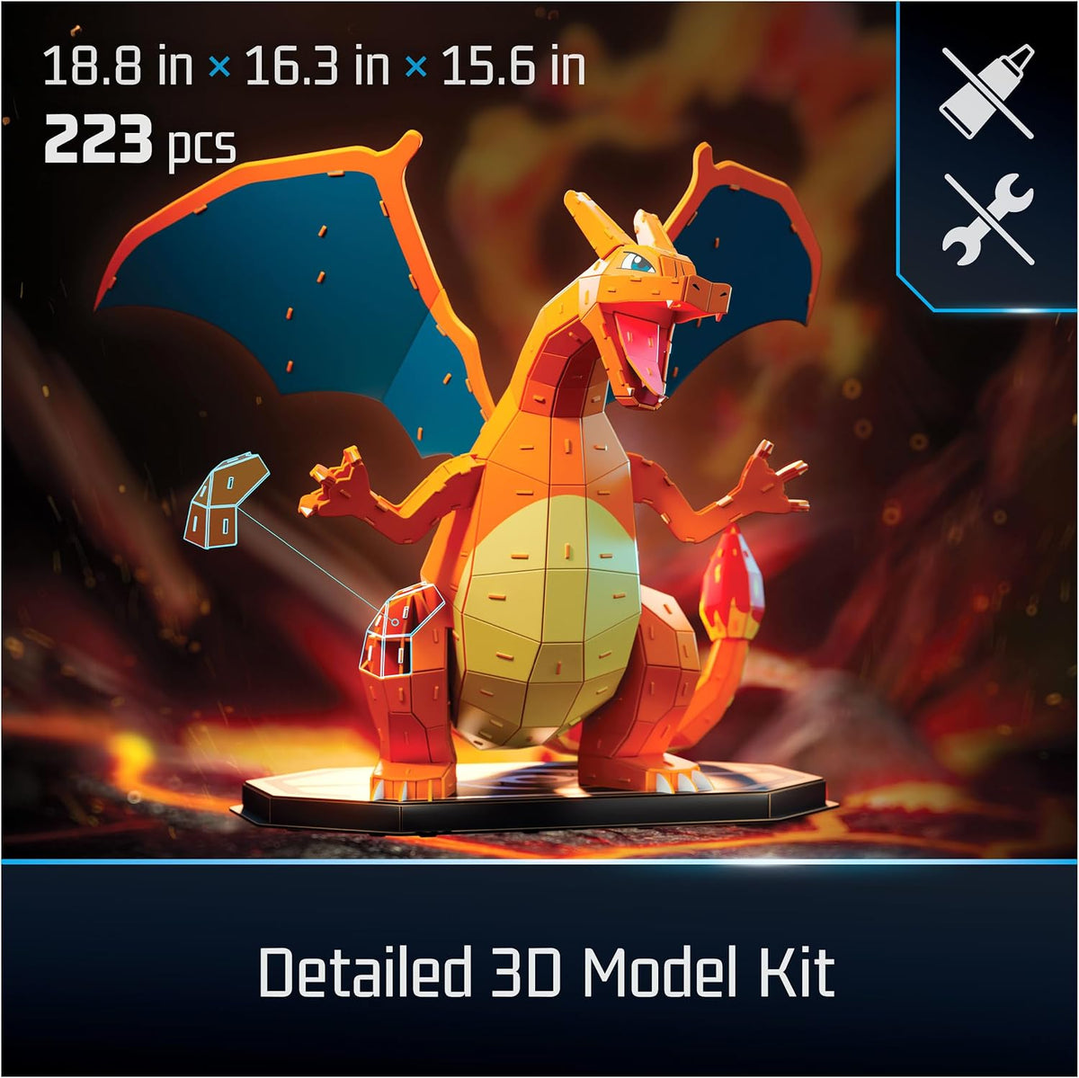 Pokémon Charizard model kit desk and shelf décor