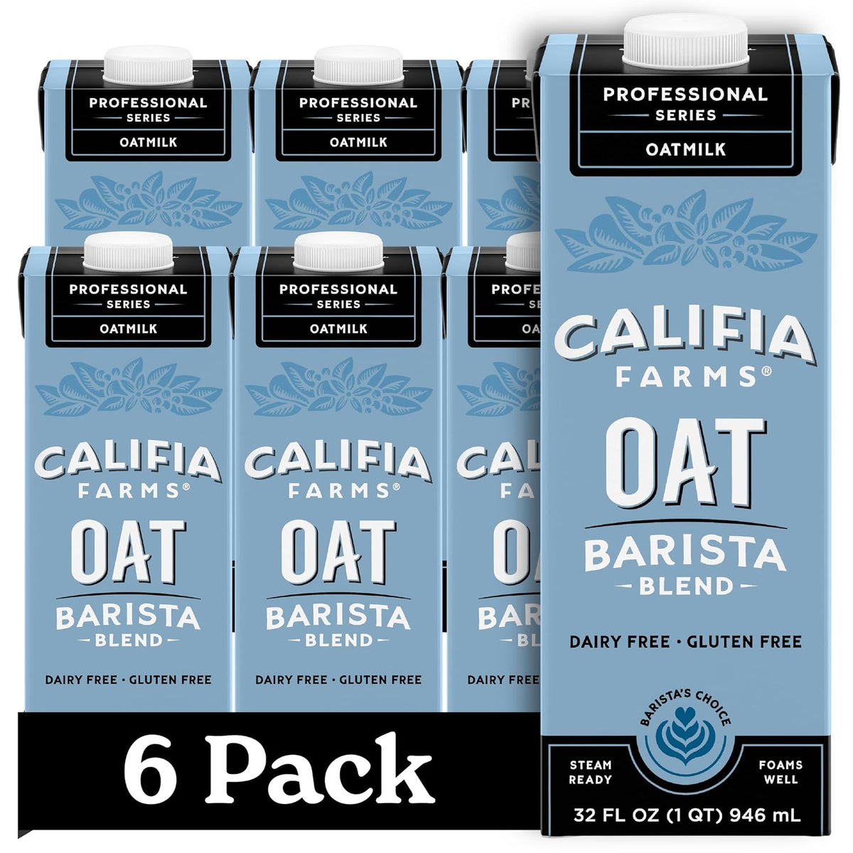 Shelf stable Califia Farms oat milk cartons