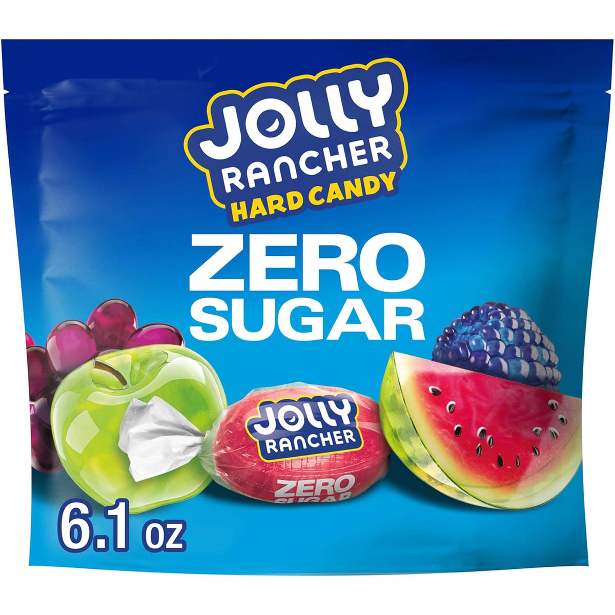 Zero sugar assorted fruit hard candy bulk bag 6.1 oz