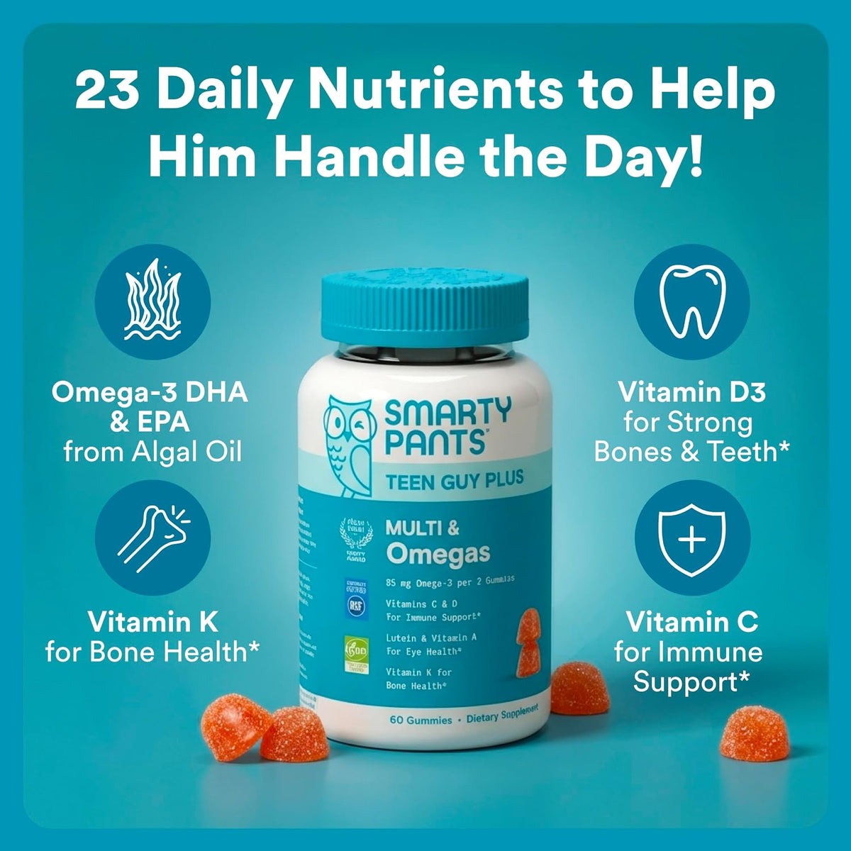 SmartyPants multivitamin gummies with omega 3 DHA EPA