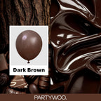 PartyWoo dark brown balloons for birthday decor