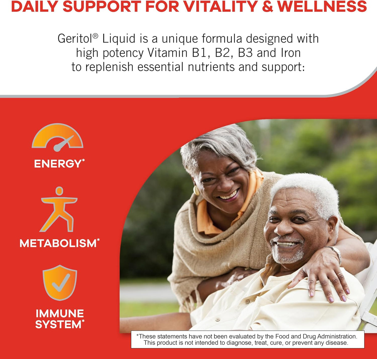 Geritol iron and multivitamin supplement for adults