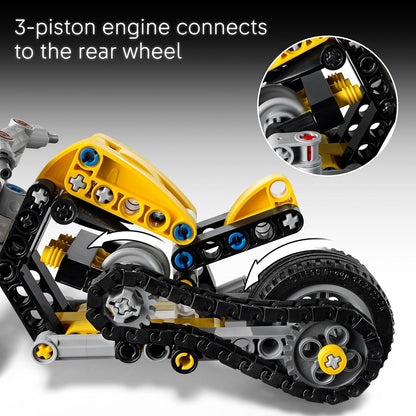 LEGO Technic motorcycle building set for kids