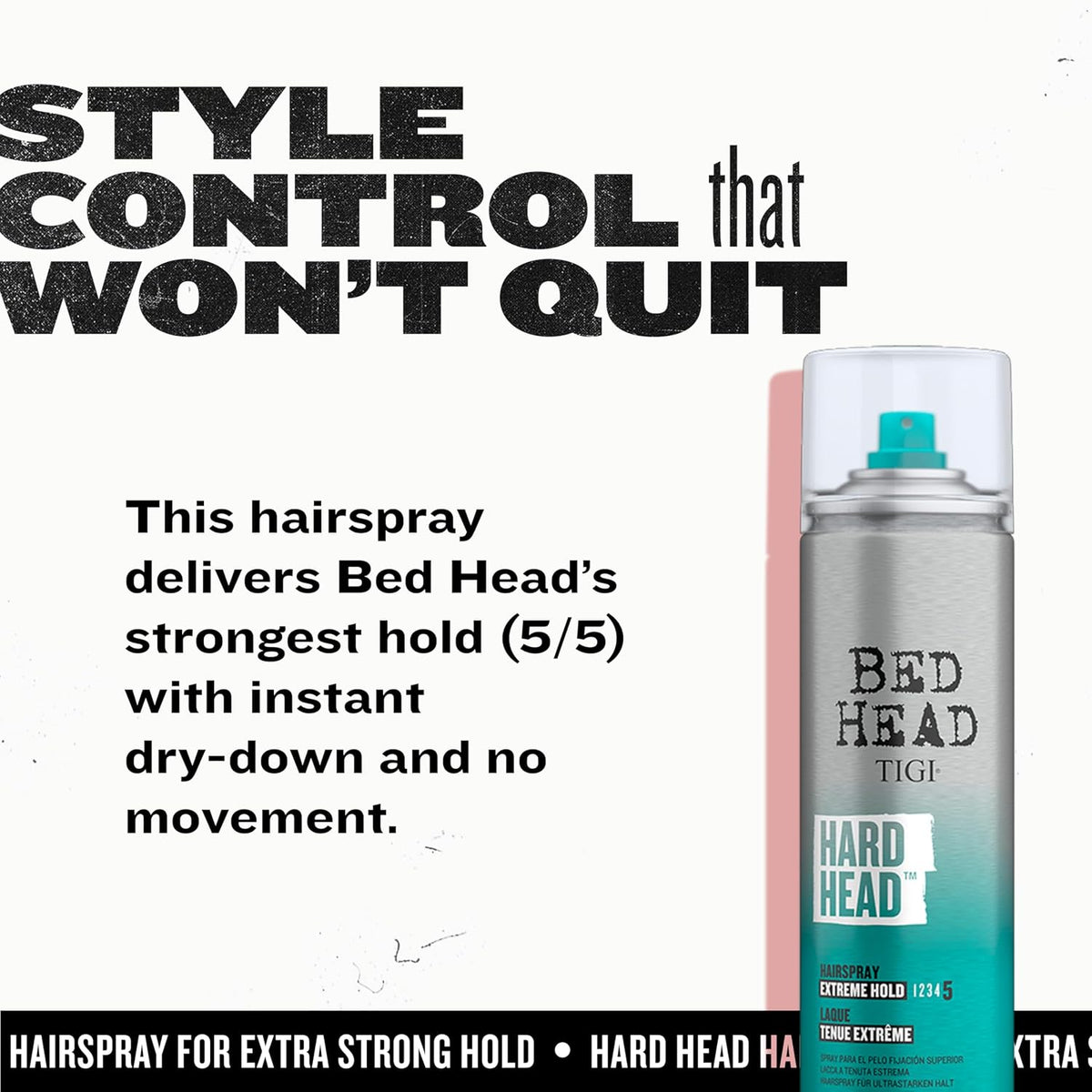 Bed Head Hard Head hair spray with natural shine finish