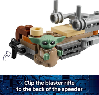 The Mandalorian and Grogu LEGO speeder bike playset