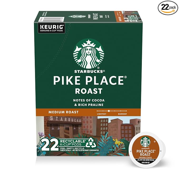 Starbucks Pike Place Roast K-Cup coffee pods 22 count