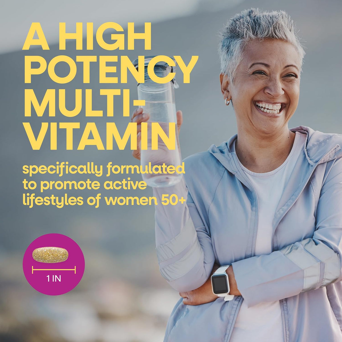 Women's 50 plus once daily multivitamin supplement