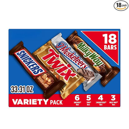 Mars full size chocolate variety pack 18 count box