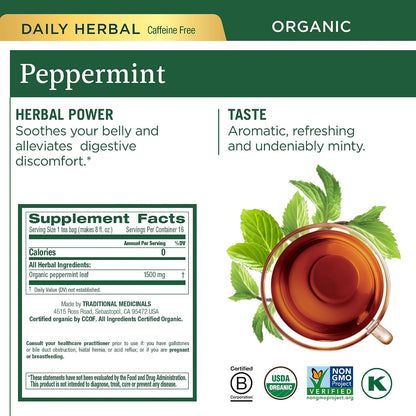 Visit the Traditional Medicinals Store — Traditional Medicinals Organic Spearmint, 16 Tea Bags - product image 76