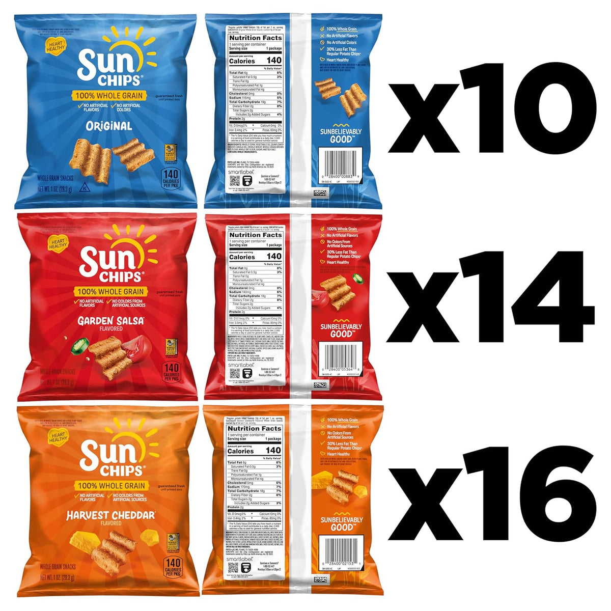 SunChips variety pack with no artificial flavors
