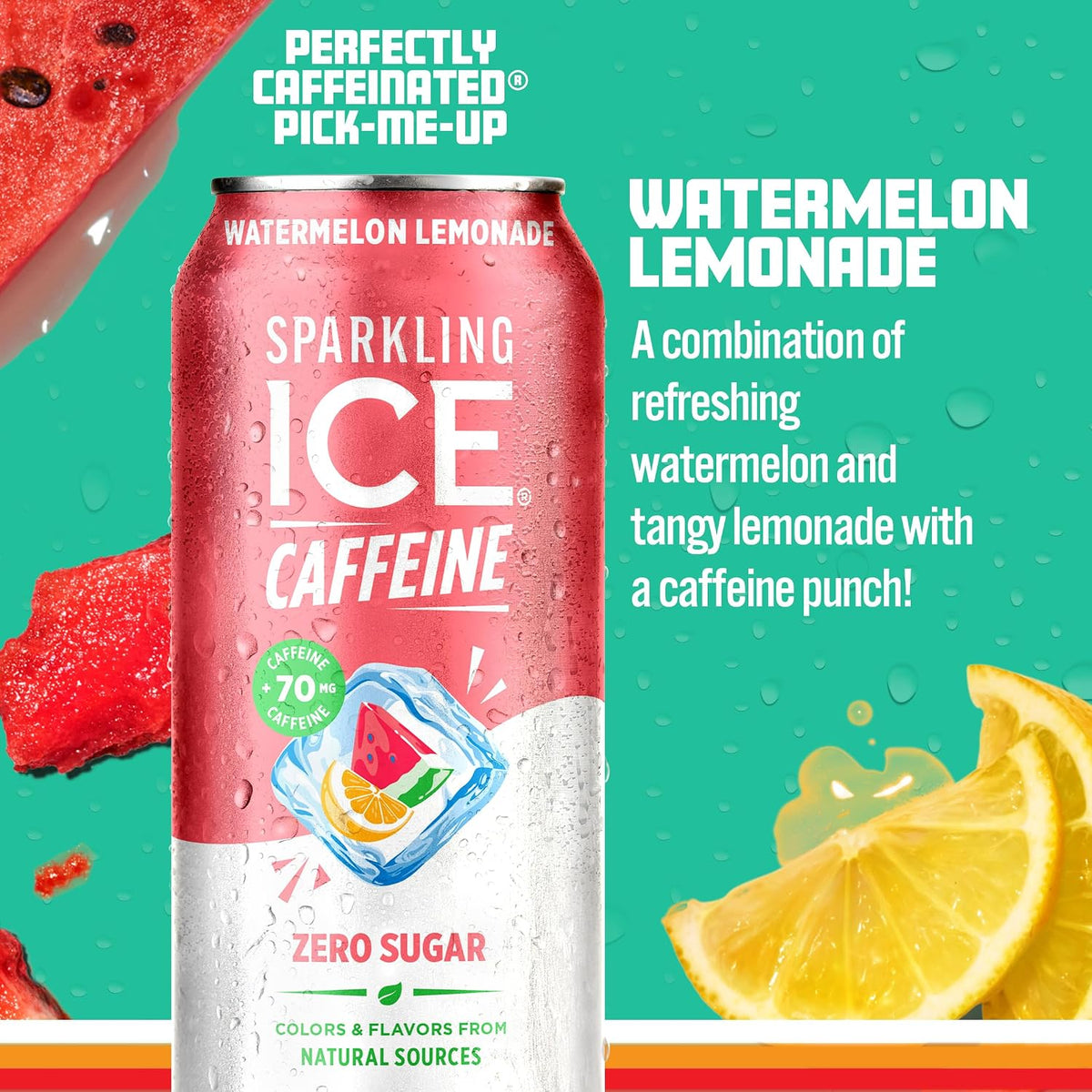 Sparkling Ice Watermelon Lemonade 16 fl oz cans
