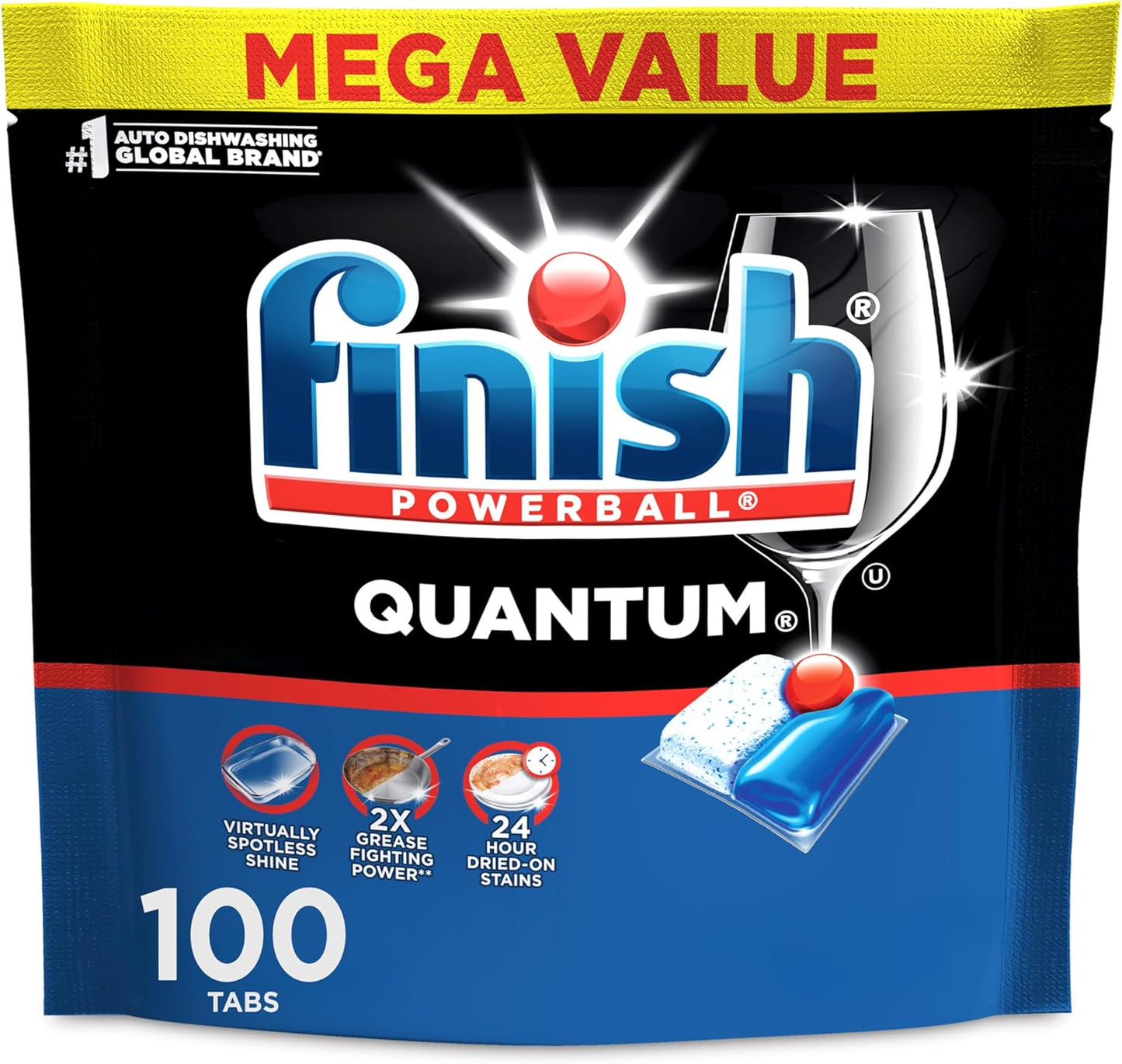 Dishwasher Detergent Pods Unisex 100-Count Unscented