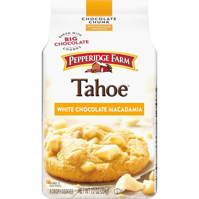 Pepperidge Farm Tahoe white chocolate macadamia cookies bag