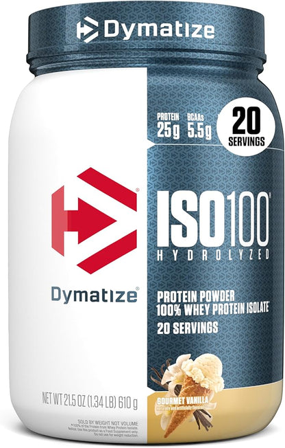 Dymatize ISO100 Gourmet Vanilla whey isolate protein powder