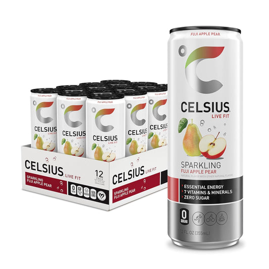 Sugar free CELSIUS Fuji Apple Pear energy drink