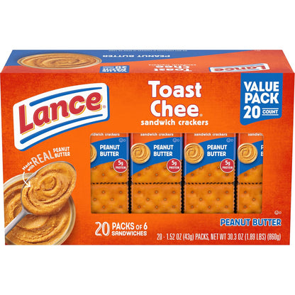 Lance ToastChee snack packs with peanut butter filling