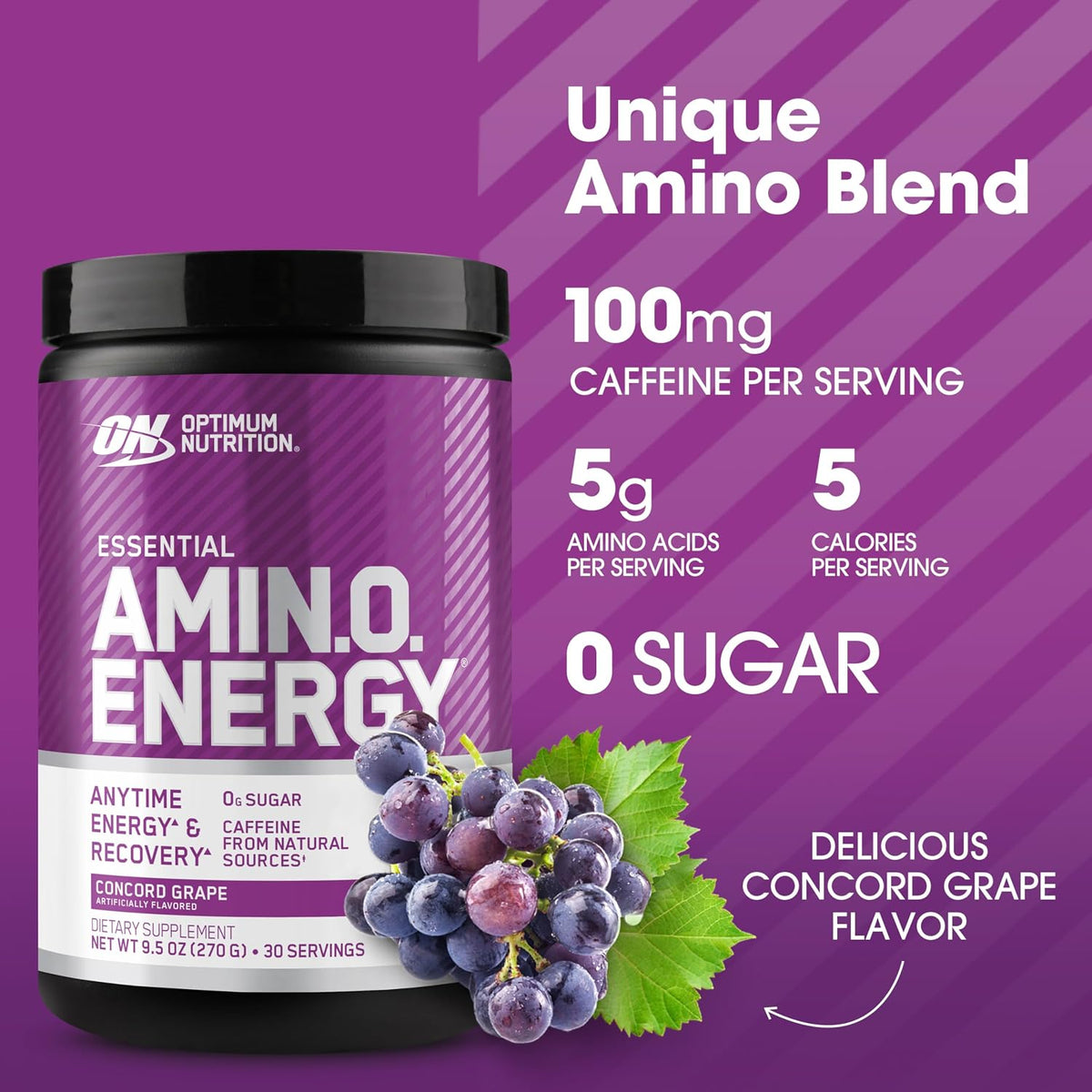 Optimum Nutrition Amino Energy 9.5 oz grape flavor