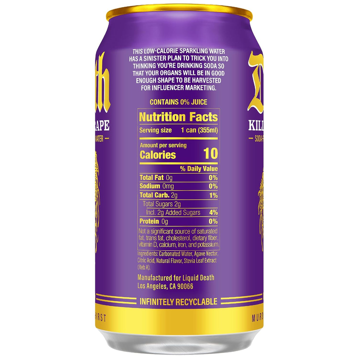 Liquid Death Killbert Grape 12 fl oz cans