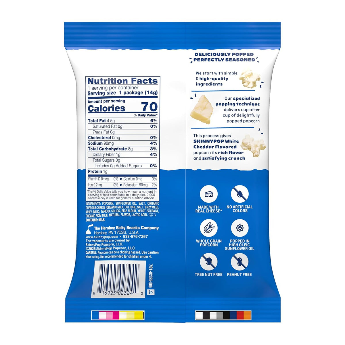 SkinnyPop Original and White Cheddar popcorn variety pack