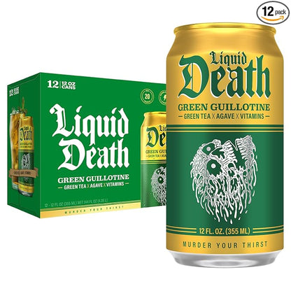 Liquid Death Green Guillotine green tea iced tea 12 pack