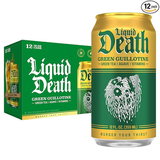 Liquid Death Green Guillotine green tea iced tea 12 pack