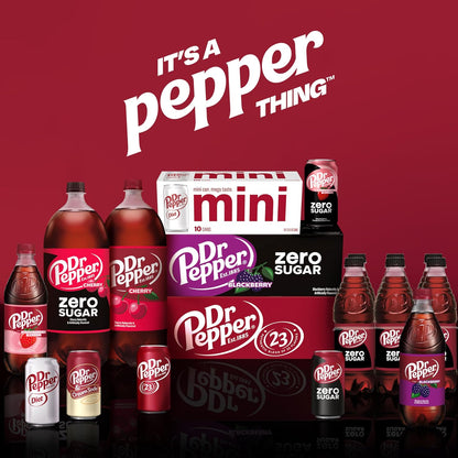 Dr Pepper zero sugar cherry soda cans