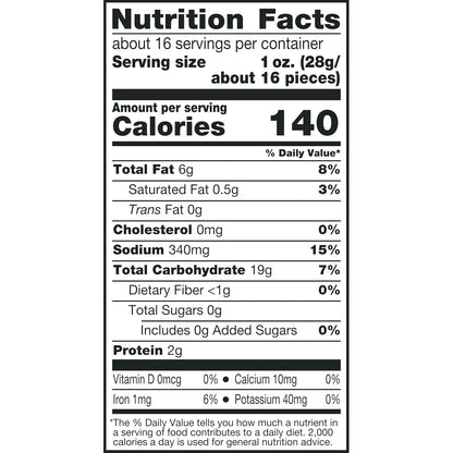 Shareable seasoned pretzel snack bag