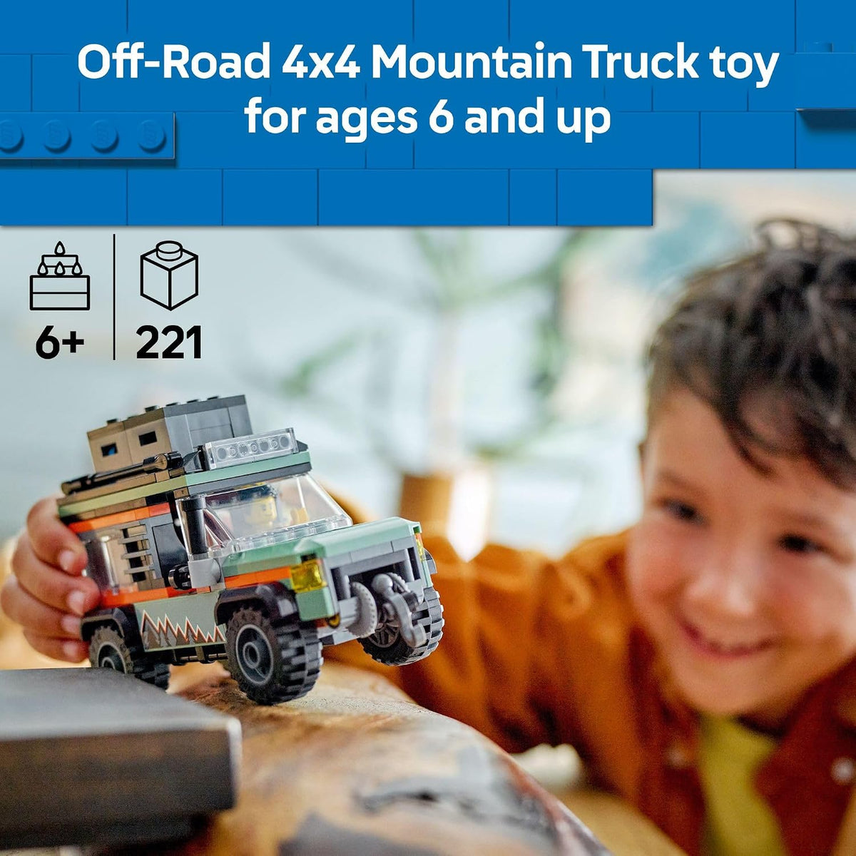 LEGO off-road truck set with winch and tools