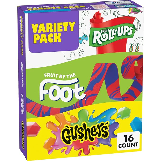 Fruit Flavored Snacks Variety Pack 16 count box