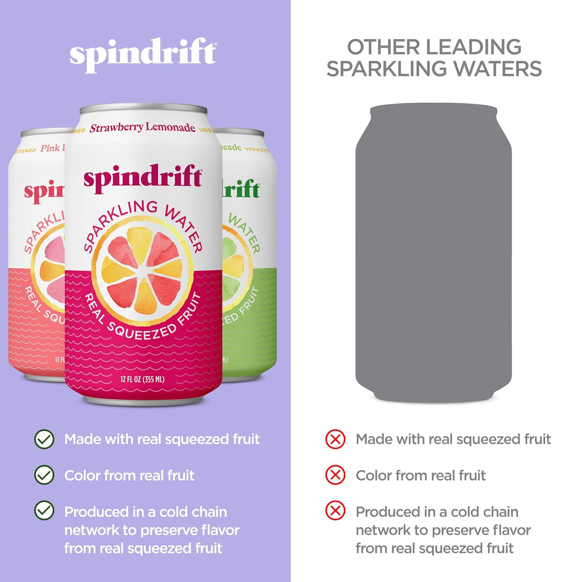 Spindrift no sugar lemonade sparkling water