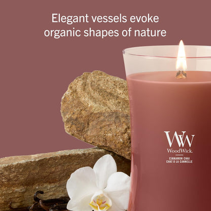 WoodWick Cinnamon Chai crackling-wick candle, 21.5oz